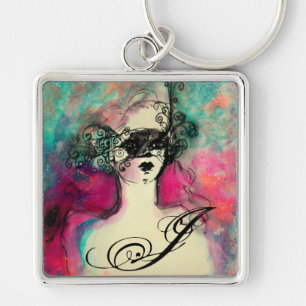 Porte-clés CHARME MONOGRAM / Beauté mystérieuse avec masque