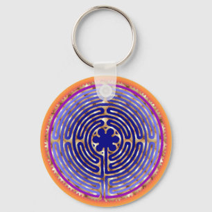 Porte-clés Chartres Labyrinth Pearl Light Paths Keychain