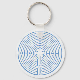 Porte-clés Chartres Labyrinthe Bleu