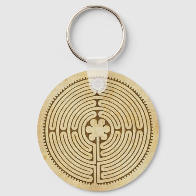 Porte-clés Chartres Labyrinthe style antique 1 + vos idées (Recto)