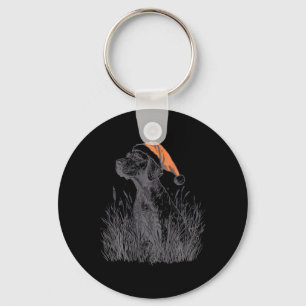 Porte-clés Chasse De Noël Chien À Santa Hat Festive Labrado