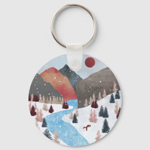 Porte-clés Chasse hivernale Chapeau de camion Fox