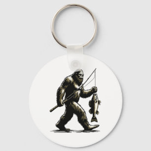 Porte-clés Chasseur de doré géant Sasquatch Pêcheur de doré G