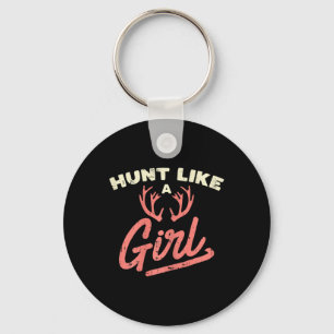 Porte-clés Chassez comme une fille chasse aux bois femmes dam