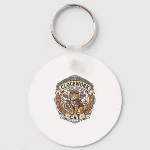 Porte-clés Chat à ressort Chat Steampunk Vintage Art Vector S