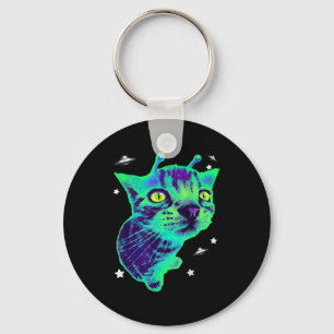 Porte-clés Chat alien drôle mème Gnarp Chat bête A