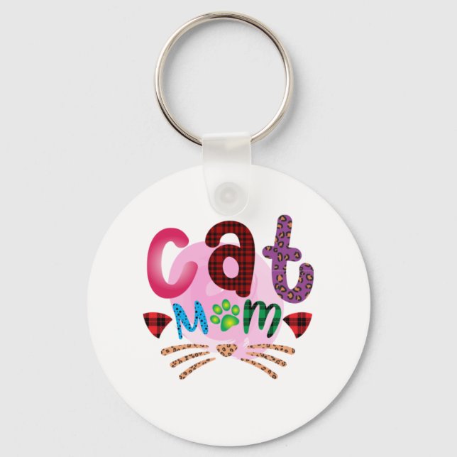Porte-clés Chat Art Chat Maman2 (Recto)