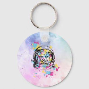 Porte-clés Chat astronaute