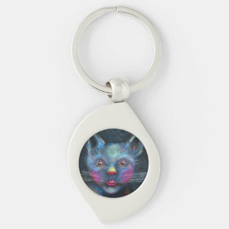 Porte-clés Chat bleu