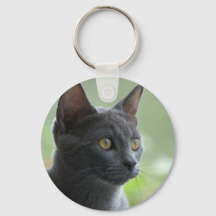 Porte-clés Chat bleu russe
