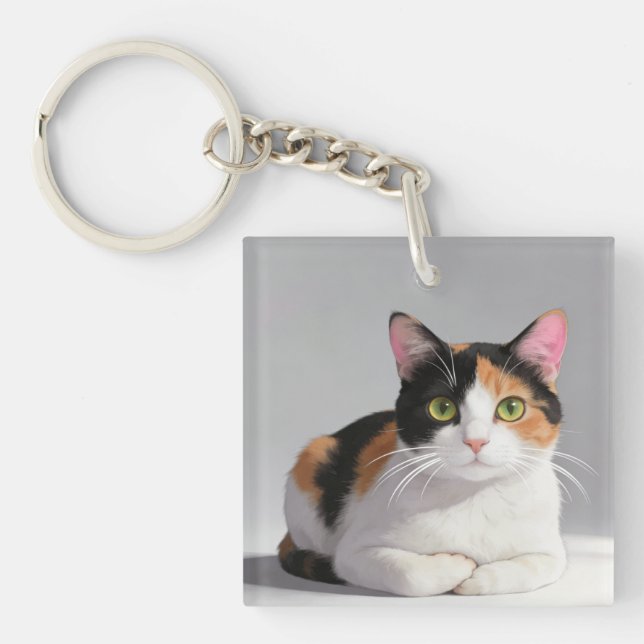 Porte-clés Chat Calico (Devant)