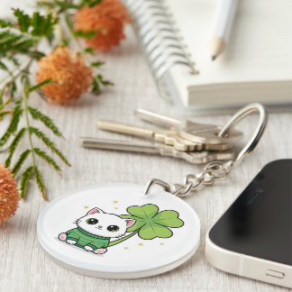 Porte-clés Chat Chanceux Kawaii - Charme de la Sai