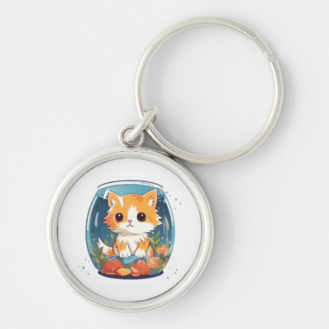 Porte-clés Chat coupable (Devant)