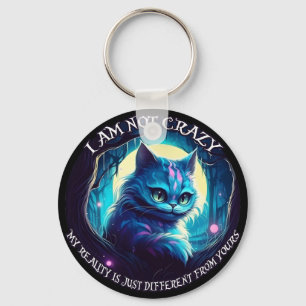 Porte-clés Chat de Cheshire Je ne suis pas fou