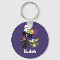 Chat de Cute Halloween, bat, mummy et ghost