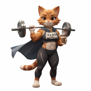 Porte-clés Chat de Gym Fort – Fitness Musculation