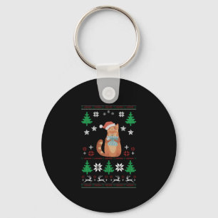 Porte-clés Chat de Noël moche
