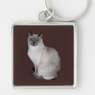 Porte-clés Chat de Siamese avec les yeux bleus