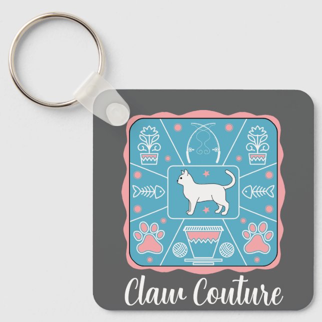 Porte-clés chat drôle (Recto)