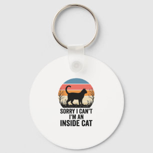 Porte-clés Chat drôle à l'intérieur Design vintage pour amate