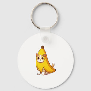 Porte-clés Chat en costume de banane