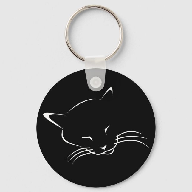 Porte-clés Chat endormi (Recto)
