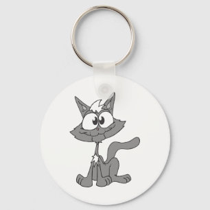 Porte-clés Chat gris