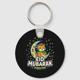 Porte-clés Chat heureux Eid Mubarak pour les enfants musulman