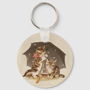 Porte-clés Chat Kitten chaton antique vintage jolie mignonne