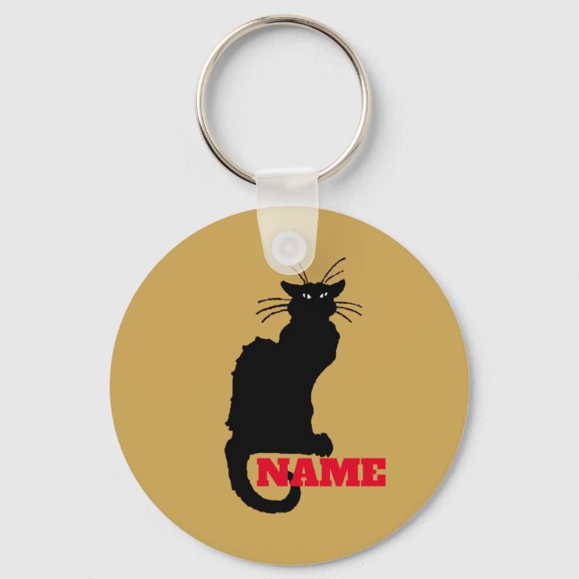 Porte-clés Chat noir, Conversation Noir, Porte - clé (Recto)