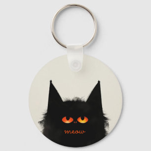 Porte-clés Chat noir grumeux