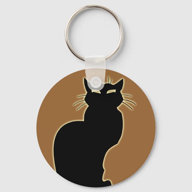 Porte-clés Chat Porte - clé noir Cadeaux de chats Animaux Por (Recto)
