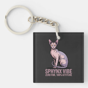 Porte-clés Chat Sphynx sous la lumière du soleil Art