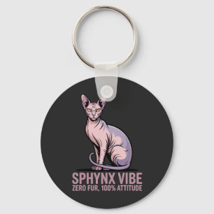 Porte-clés Chat Sphynx sous la lumière du soleil Art
