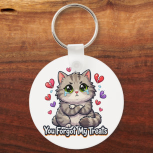 Porte-clés Chat triste, vous avez oublié mes friandises