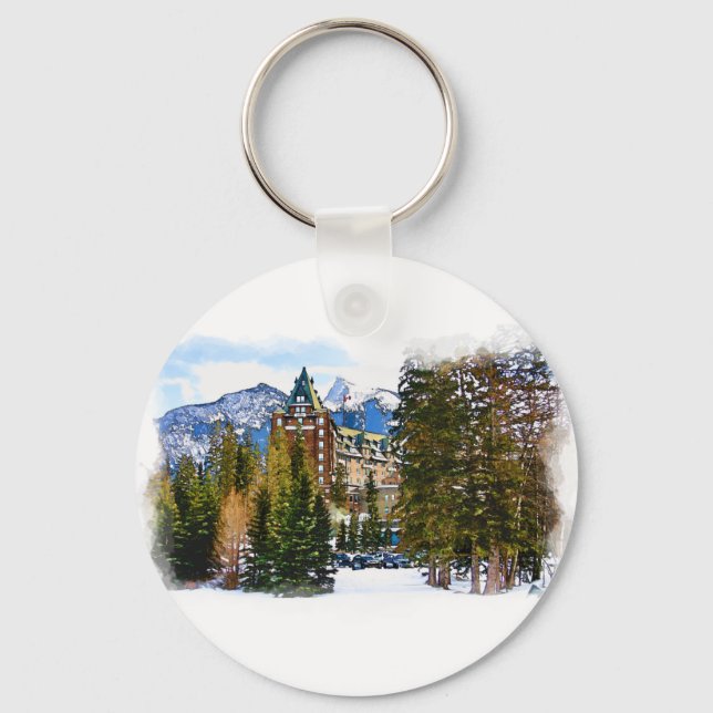Porte-clés Château des Rocheuses - Banff Canada (Recto)