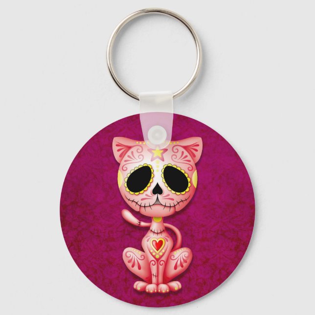 Porte-clés Chaton à sucre Zombie rose (Recto)