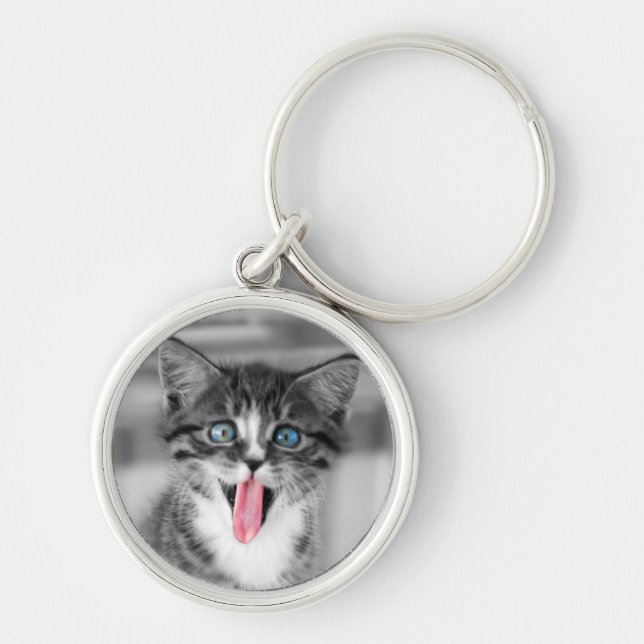 Porte-clés Chaton drôle (Devant)
