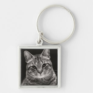 Porte-clés Chaton tigré noir