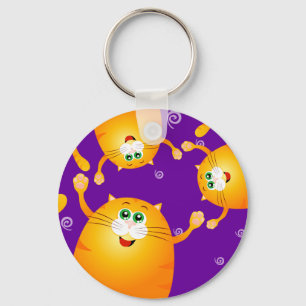 Porte-clés Chats amusants, porte - clé