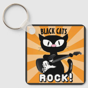 Porte-clés CHATS NOIRS ROCK ! Porte - clé personnalisé