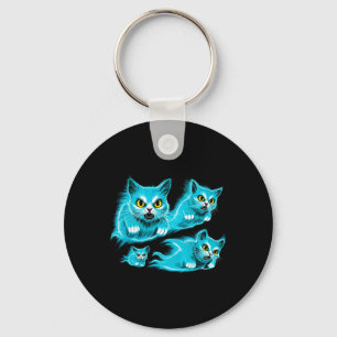 Porte-clés Chats Spectraux Halloween Drôle Fantôme Volant Tee