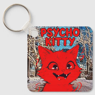 PORTE-CLÉS CHATTE PSYCHO
