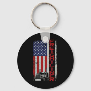 Porte-clés Chauffeur de camion Halloween Pun Vintage Usa Ame