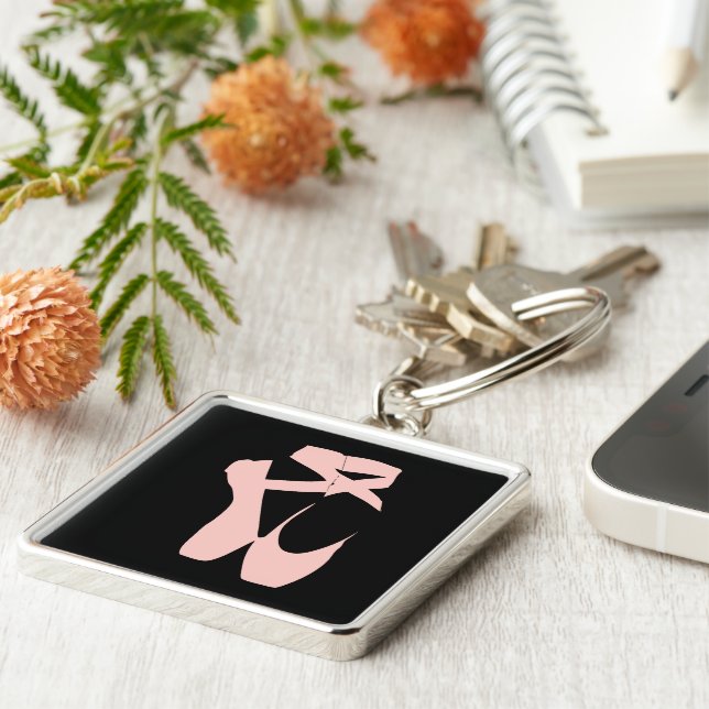 Porte-clés Chaussure de ballet rose danseur de ballet (Côté)