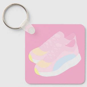 Porte-clés Chaussures de course roses