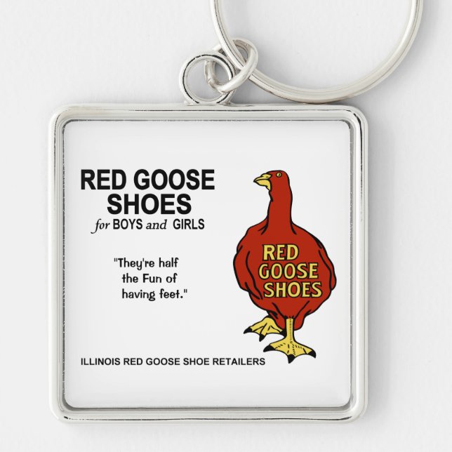 Porte-clés Chaussures d'oie rouge de l'Illinois (Devant)