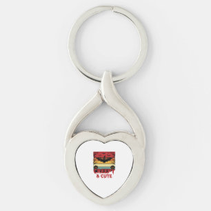 Porte-clés Chauve-souris vintage effrayante et mignonne d'Hal