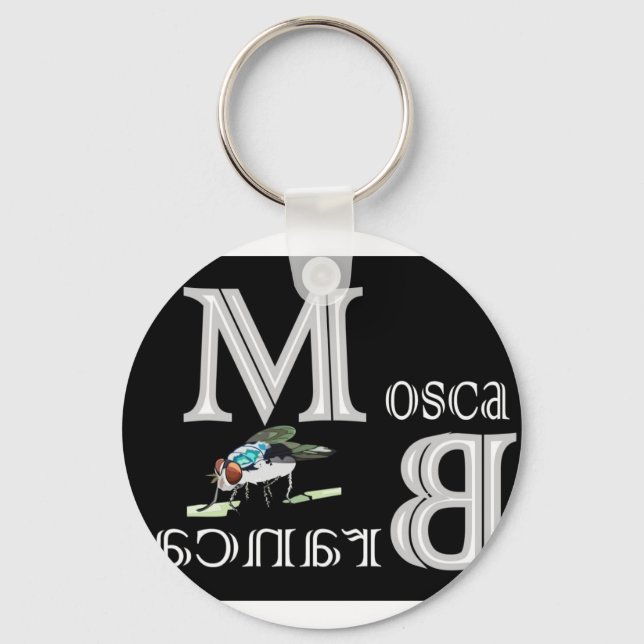 Porte-clés chaveiro mosca branca (Recto)