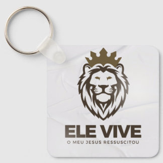 Porte-clés Chaveiro personalizado Ele Vive (frente e verso)  